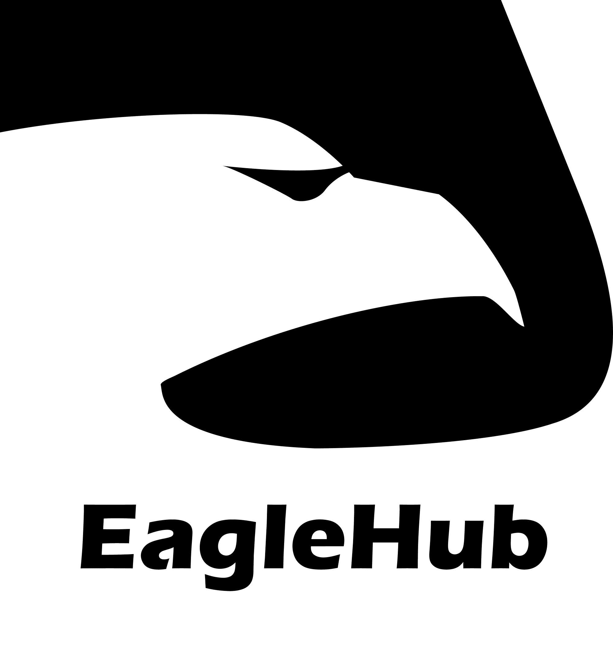 EagleHub, Christian Community platform, logo in black