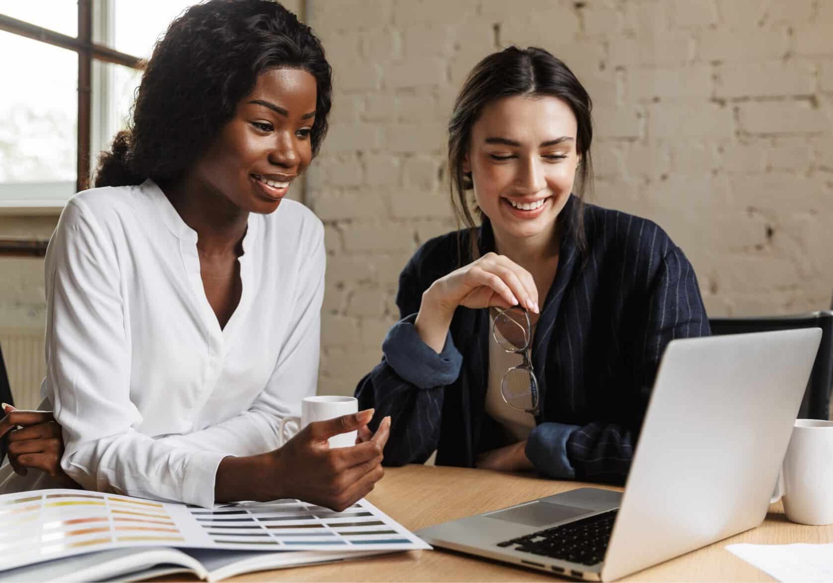 A picture of entrepreneurs laughing together